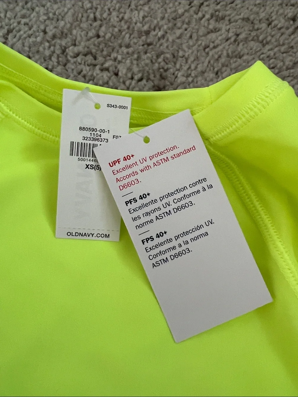Kids Neon Yellow Long-Sleeve Performance Top